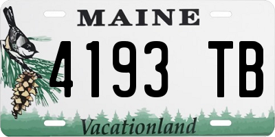 ME license plate 4193TB