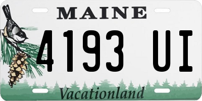 ME license plate 4193UI