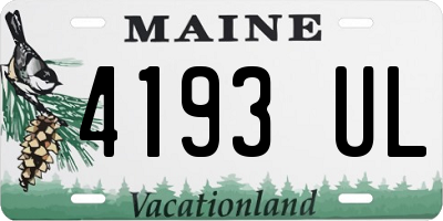 ME license plate 4193UL
