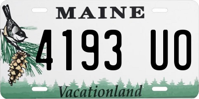 ME license plate 4193UO