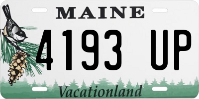 ME license plate 4193UP