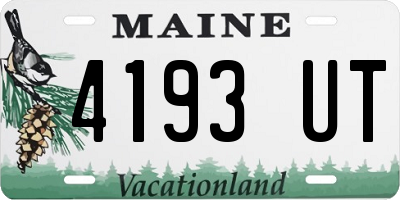 ME license plate 4193UT