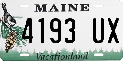 ME license plate 4193UX
