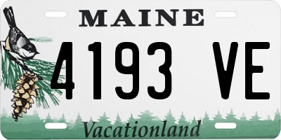 ME license plate 4193VE