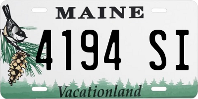 ME license plate 4194SI