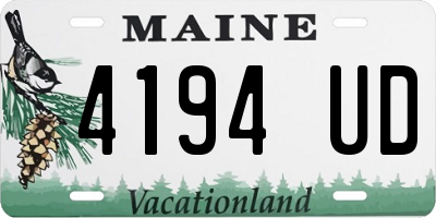 ME license plate 4194UD