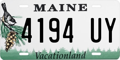 ME license plate 4194UY