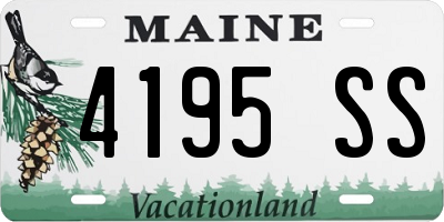 ME license plate 4195SS