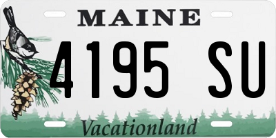 ME license plate 4195SU