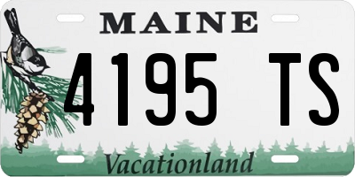 ME license plate 4195TS