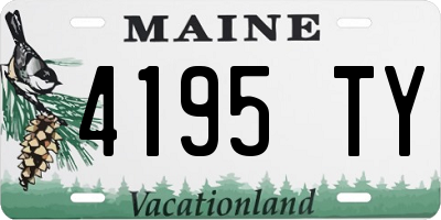ME license plate 4195TY