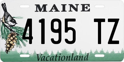 ME license plate 4195TZ