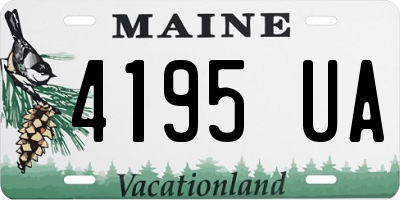 ME license plate 4195UA