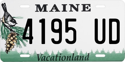 ME license plate 4195UD