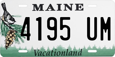 ME license plate 4195UM
