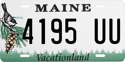 ME license plate 4195UU