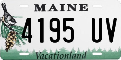 ME license plate 4195UV