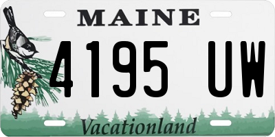 ME license plate 4195UW