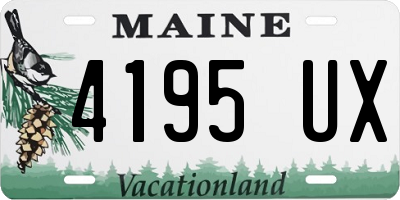 ME license plate 4195UX