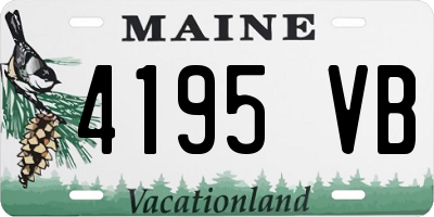 ME license plate 4195VB