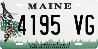 ME license plate 4195VG