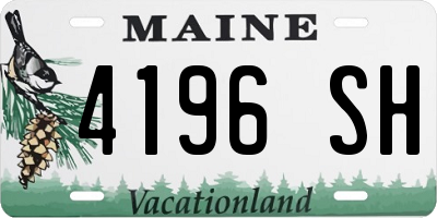 ME license plate 4196SH