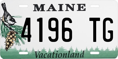 ME license plate 4196TG