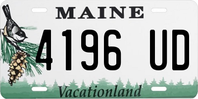 ME license plate 4196UD