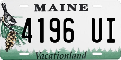 ME license plate 4196UI