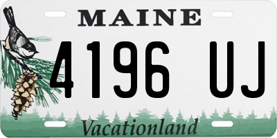 ME license plate 4196UJ