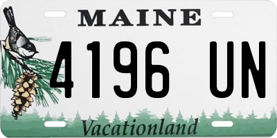 ME license plate 4196UN