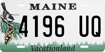 ME license plate 4196UQ