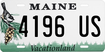 ME license plate 4196US