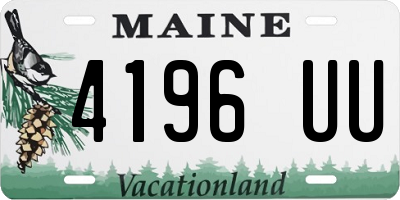 ME license plate 4196UU