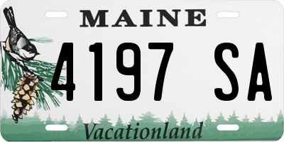 ME license plate 4197SA