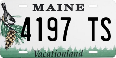 ME license plate 4197TS