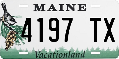 ME license plate 4197TX