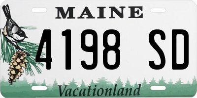 ME license plate 4198SD