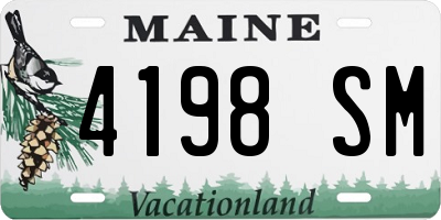 ME license plate 4198SM