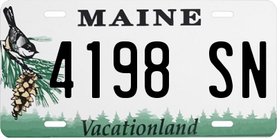 ME license plate 4198SN
