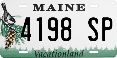 ME license plate 4198SP