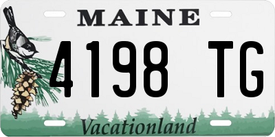 ME license plate 4198TG