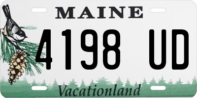 ME license plate 4198UD