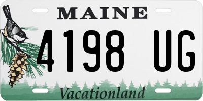 ME license plate 4198UG