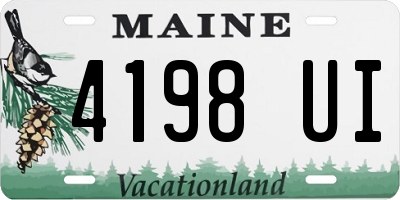 ME license plate 4198UI