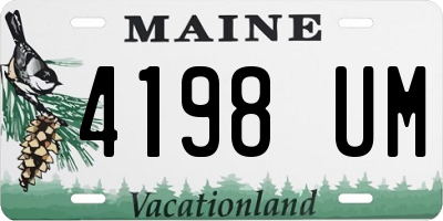 ME license plate 4198UM