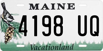 ME license plate 4198UQ