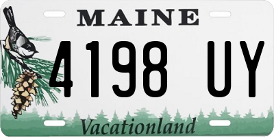 ME license plate 4198UY