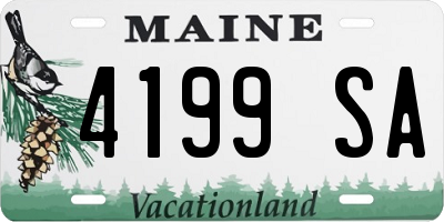 ME license plate 4199SA