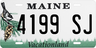 ME license plate 4199SJ